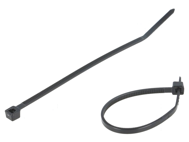 Kabelbinder; L: 99mm; W: 2,5mm; polyamide; 80N; zwart; Ømax: 22mm Kabelbinder; L: 99mm; W: 2,5mm; polyamide; 80N; zwart; Ømax: 22mm